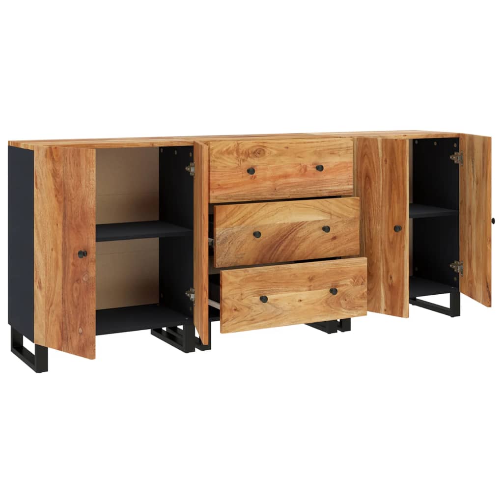 Buffets 3 pcs Bois d'acacia solide