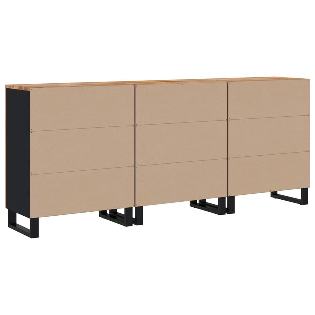 Buffets 3 pcs Bois d'acacia solide