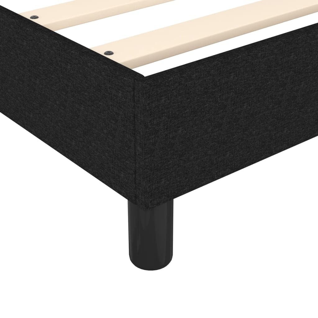 Cadre de lit sans matelas noir 90x190 cm tissu