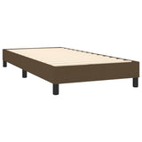 Cadre de lit sans matelas marron foncé 90x190 cm tissu