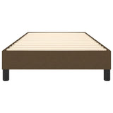 Cadre de lit sans matelas marron foncé 90x190 cm tissu