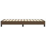 Cadre de lit sans matelas marron foncé 90x190 cm tissu