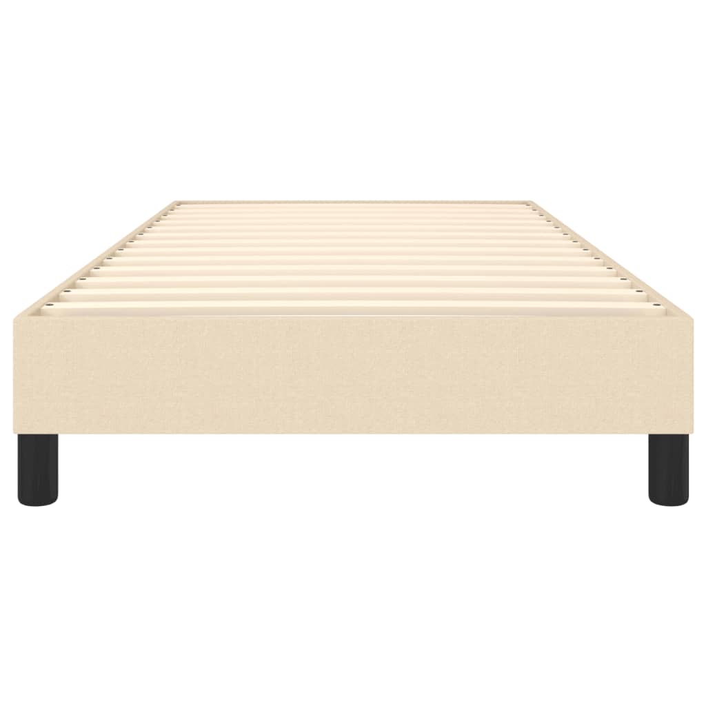 Cadre de lit sans matelas crème 90x190 cm tissu