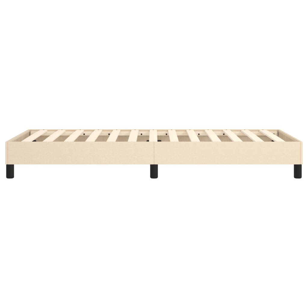 Cadre de lit sans matelas crème 90x190 cm tissu