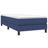 Cadre de lit sans matelas bleu 90x200 cm tissu