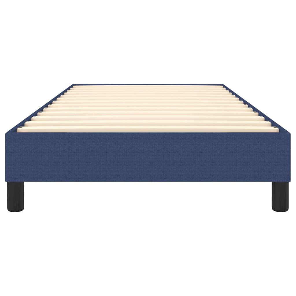 Cadre de lit sans matelas bleu 90x200 cm tissu