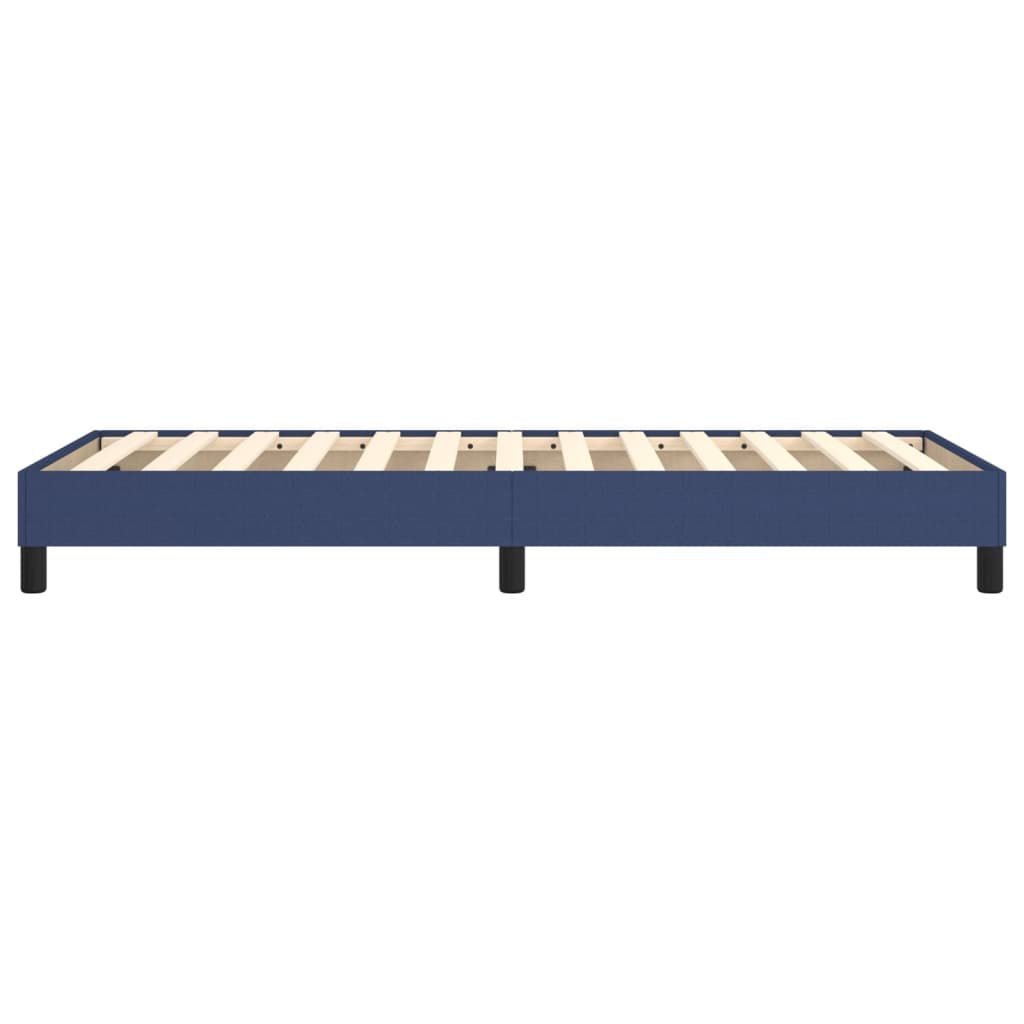 Cadre de lit sans matelas bleu 90x200 cm tissu