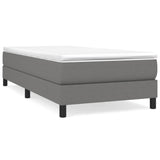 Cadre de lit sans matelas gris foncé 100x200 cm tissu