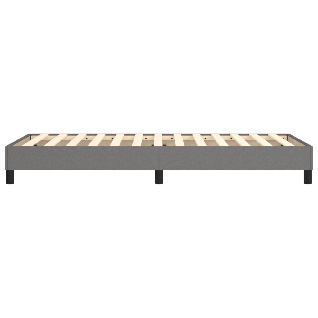 Cadre de lit sans matelas gris foncé 100x200 cm tissu