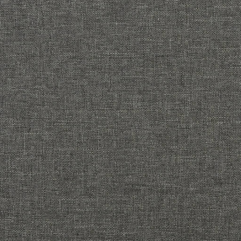 Cadre de lit sans matelas gris foncé 100x200 cm tissu