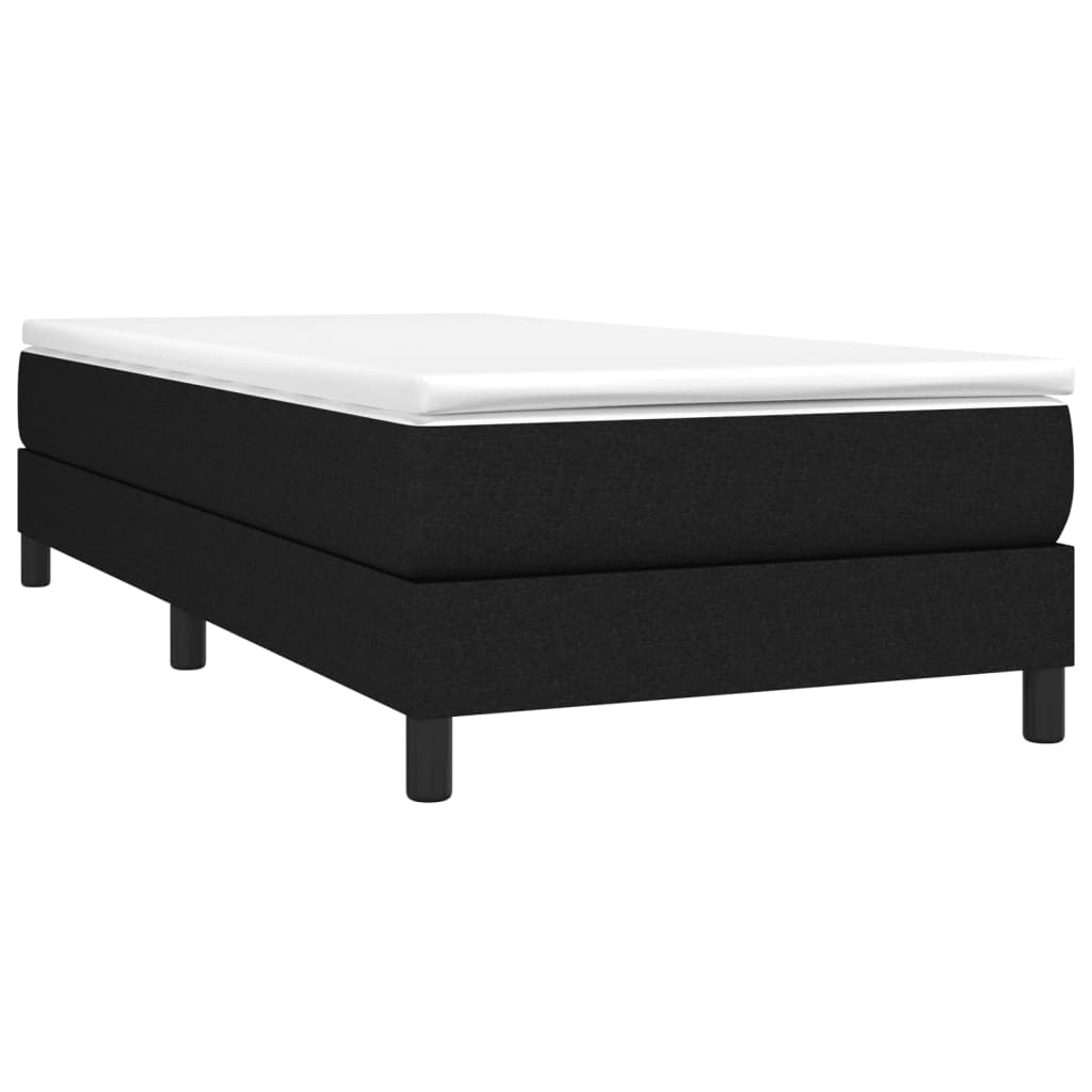 Cadre de lit sans matelas noir 100x200 cm tissu