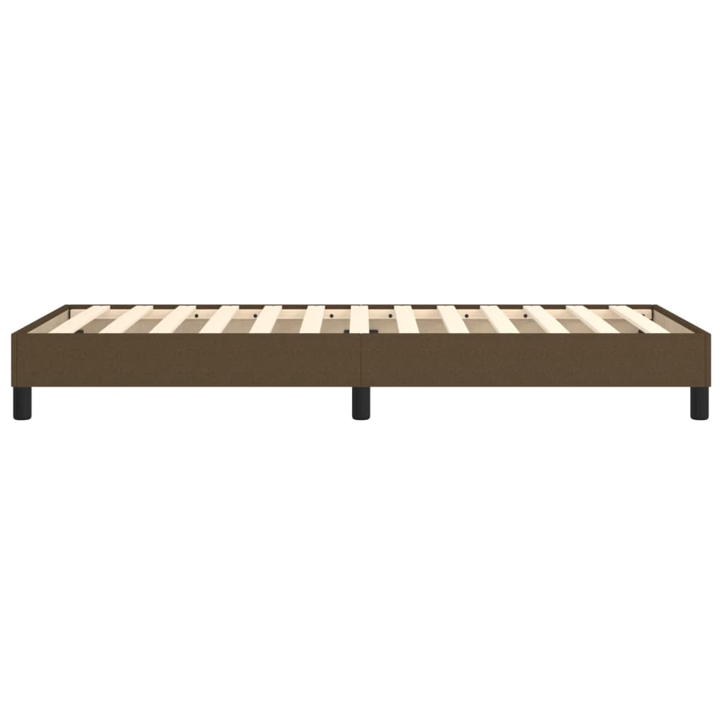 Cadre de lit sans matelas marron foncé 100x200 cm tissu