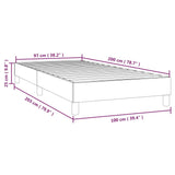 Cadre de lit sans matelas marron foncé 100x200 cm tissu