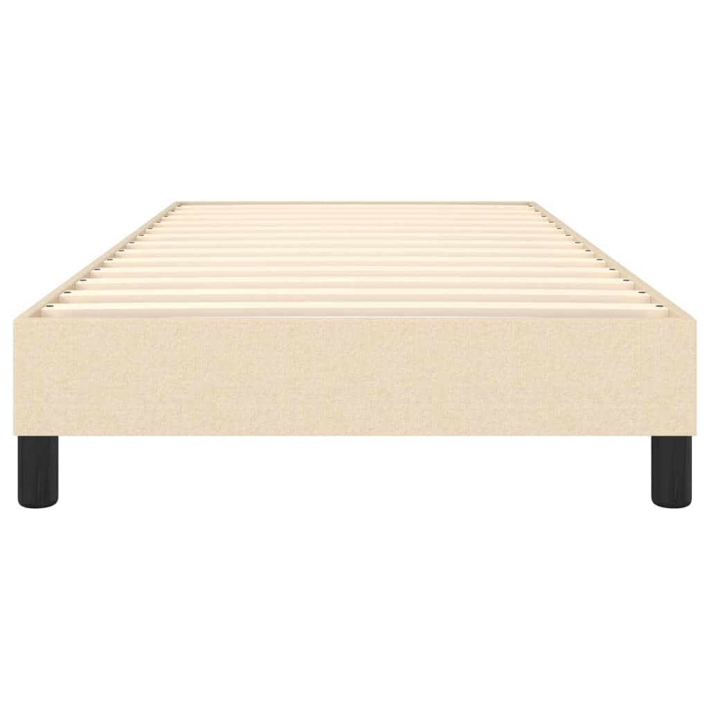 Cadre de lit sans matelas crème 100x200 cm tissu