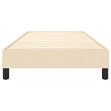 Cadre de lit sans matelas crème 100x200 cm tissu