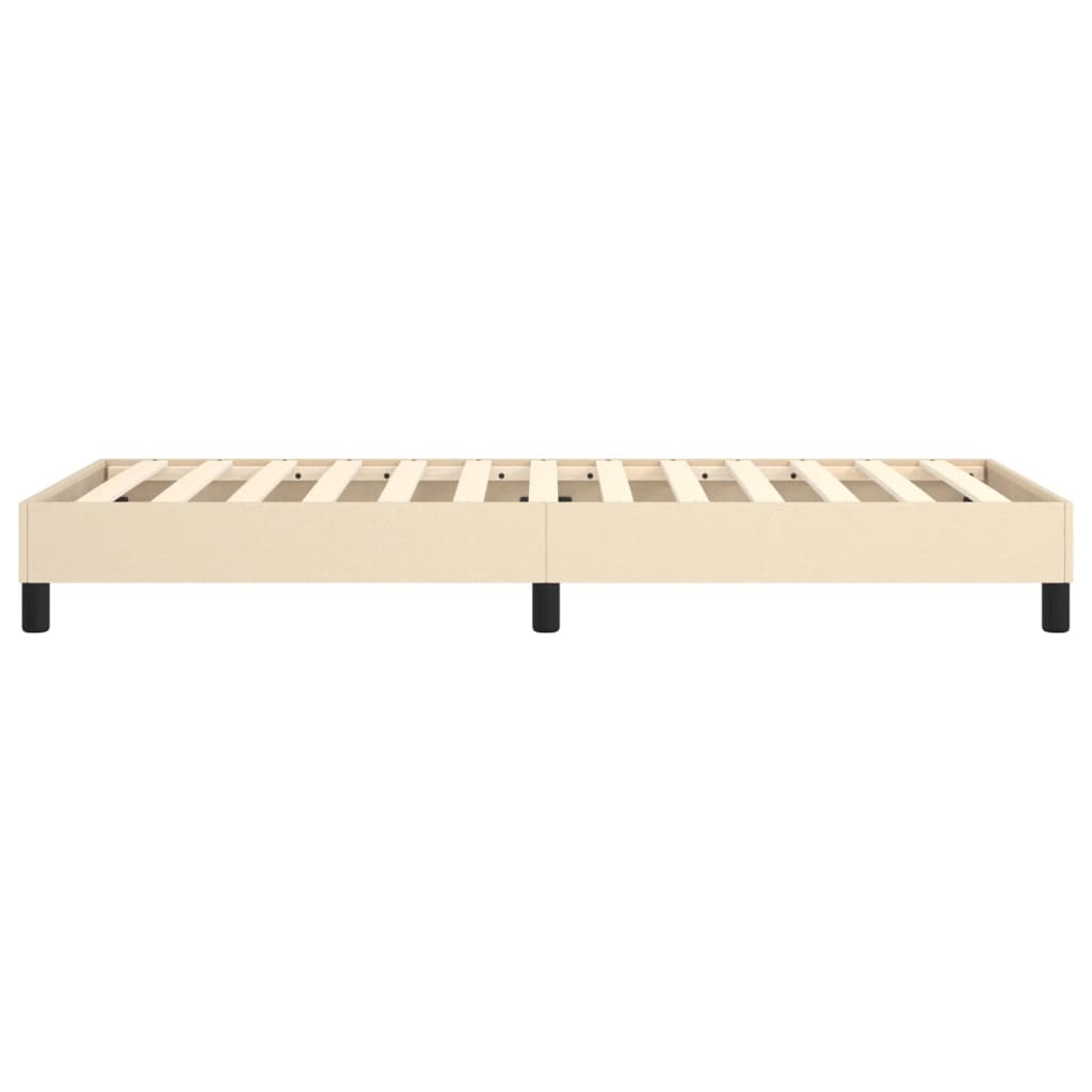 Cadre de lit sans matelas crème 100x200 cm tissu