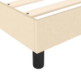 Cadre de lit sans matelas crème 100x200 cm tissu