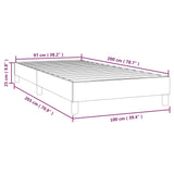 Cadre de lit sans matelas crème 100x200 cm tissu