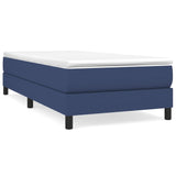 Cadre de lit sans matelas bleu 100x200 cm tissu