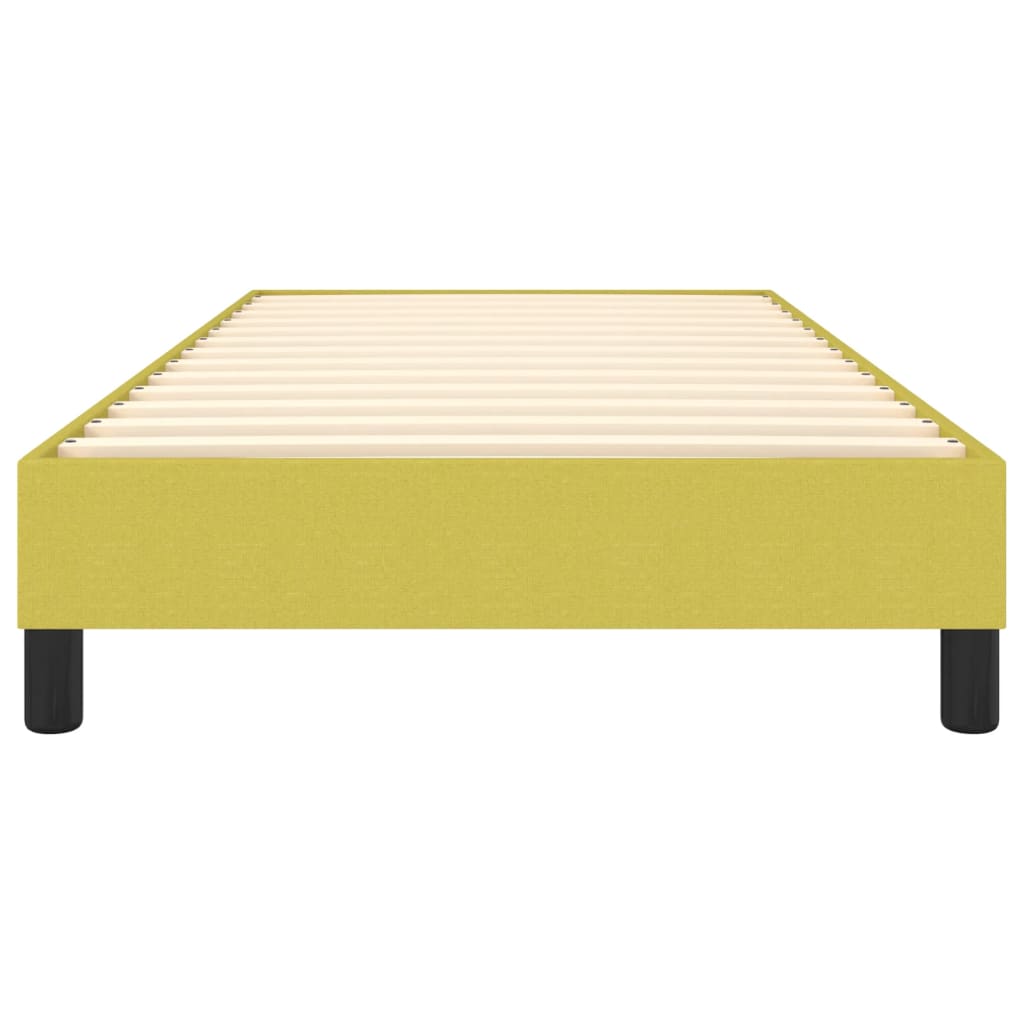 Cadre de lit sans matelas vert 100x200 cm tissu