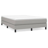 Cadre de lit sans matelas gris clair 140x190 cm tissu