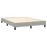 Cadre de lit sans matelas gris clair 140x190 cm tissu