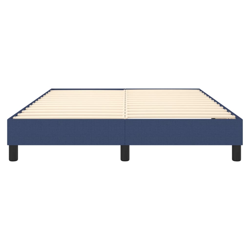 Cadre de lit sans matelas bleu 140x190 cm tissu