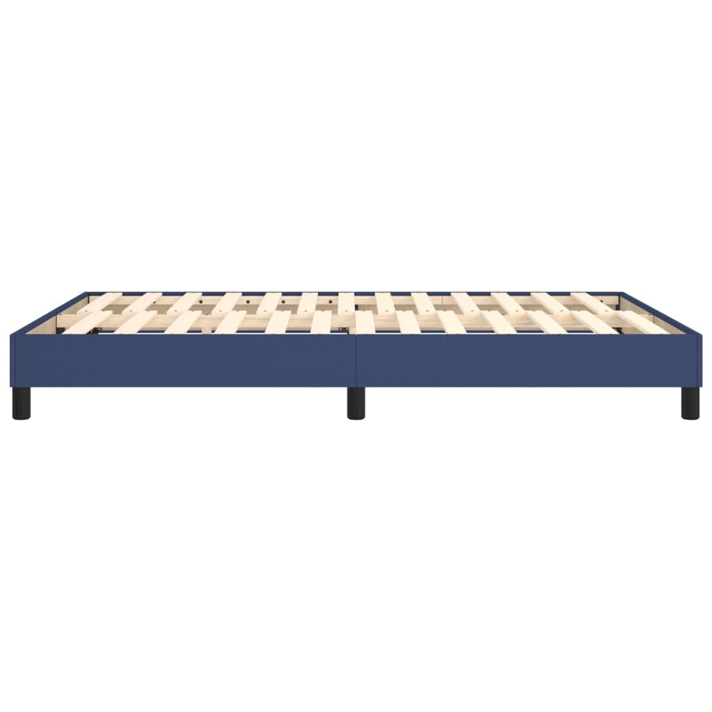 Cadre de lit sans matelas bleu 140x190 cm tissu