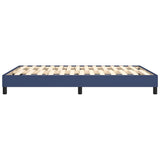 Cadre de lit sans matelas bleu 140x190 cm tissu