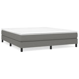 Cadre de lit sans matelas gris foncé 160x200 cm tissu