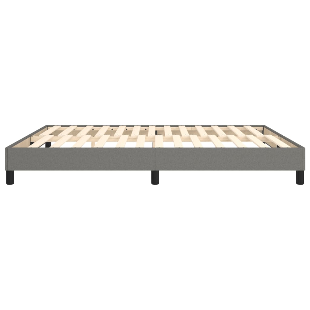 Cadre de lit sans matelas gris foncé 160x200 cm tissu