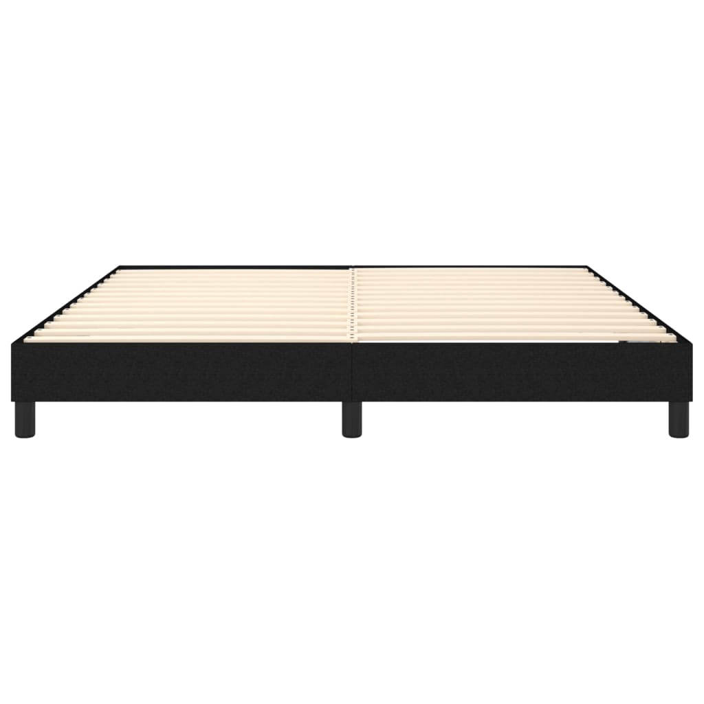 Cadre de lit sans matelas noir 160x200 cm tissu