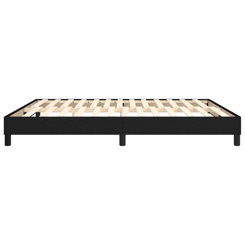 Cadre de lit sans matelas noir 160x200 cm tissu