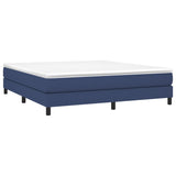 Cadre de lit sans matelas bleu 160x200 cm tissu