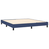 Cadre de lit sans matelas bleu 160x200 cm tissu