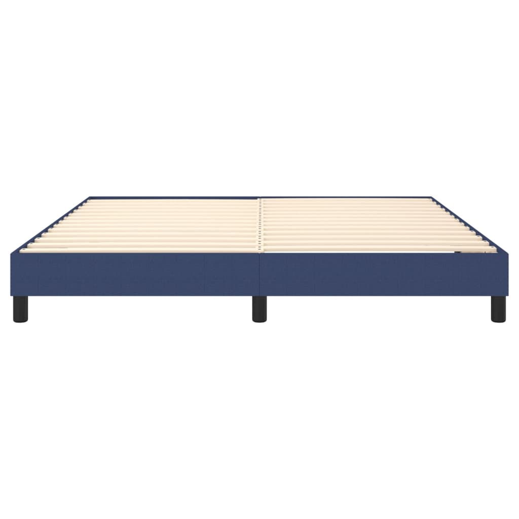 Cadre de lit sans matelas bleu 160x200 cm tissu