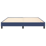 Cadre de lit sans matelas bleu 160x200 cm tissu