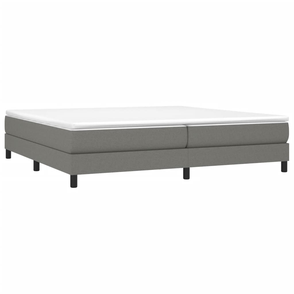 Cadre de lit sans matelas gris foncé 200x200 cm tissu