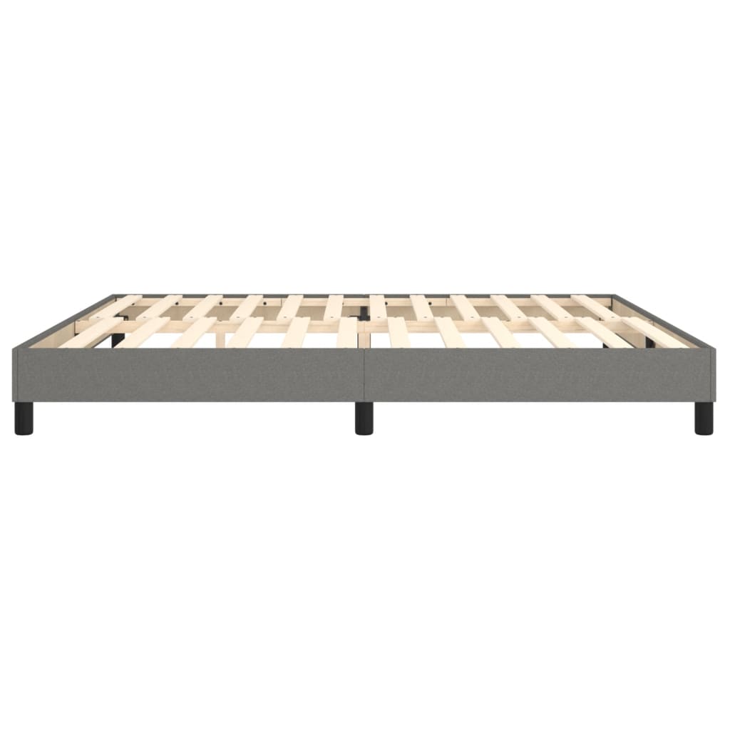 Cadre de lit sans matelas gris foncé 200x200 cm tissu