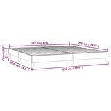 Cadre de lit sans matelas gris foncé 200x200 cm tissu