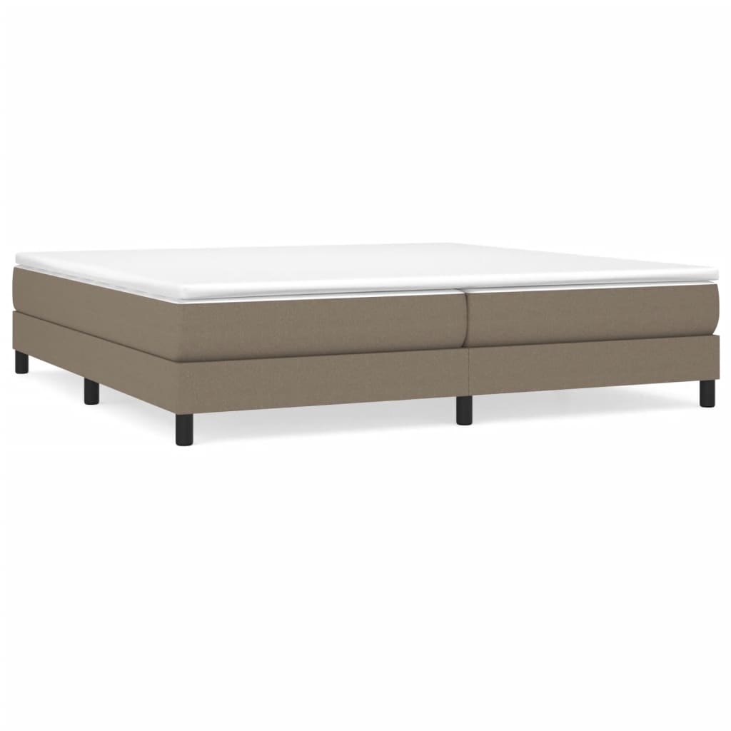 Cadre de lit sans matelas taupe 200x200 cm tissu