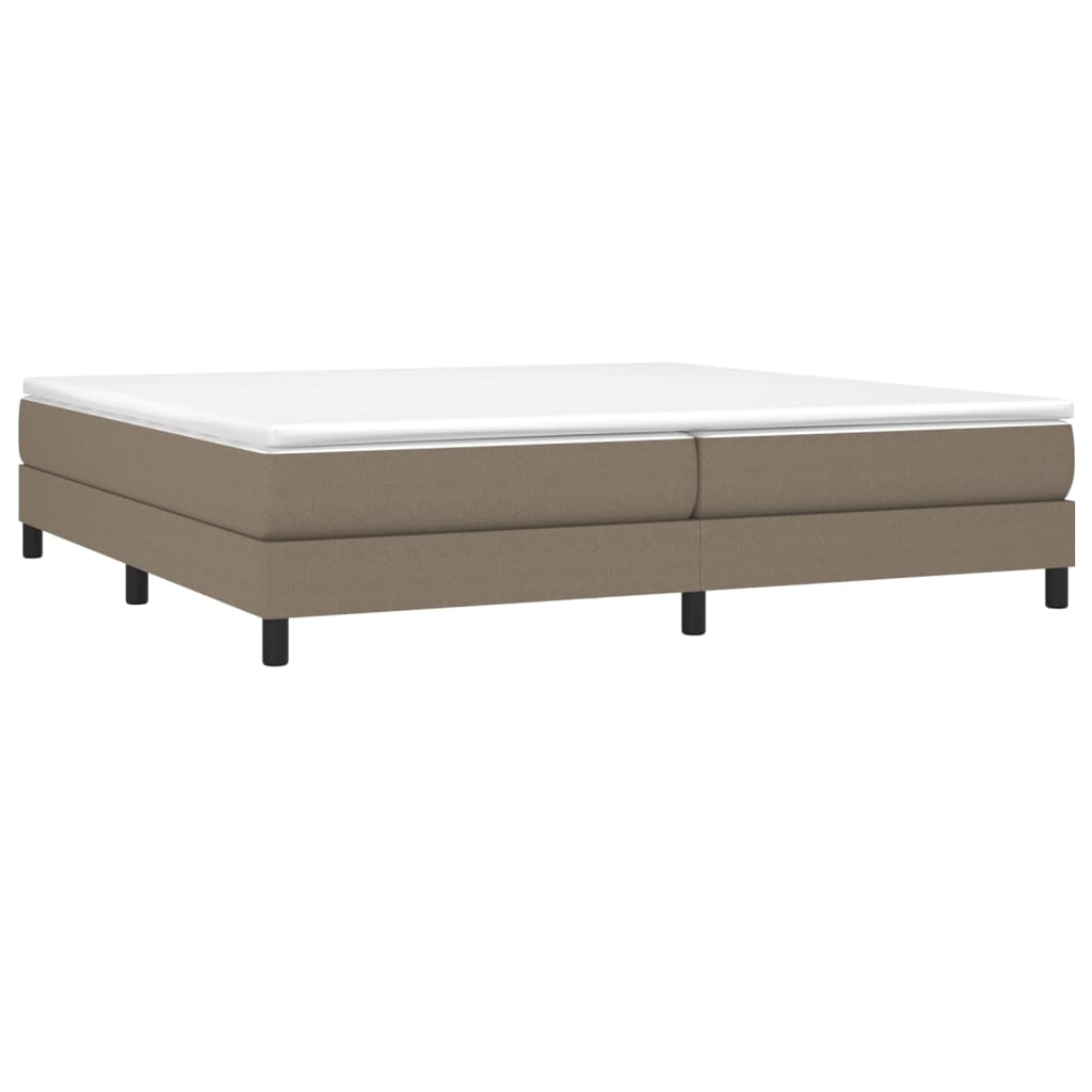 Cadre de lit sans matelas taupe 200x200 cm tissu