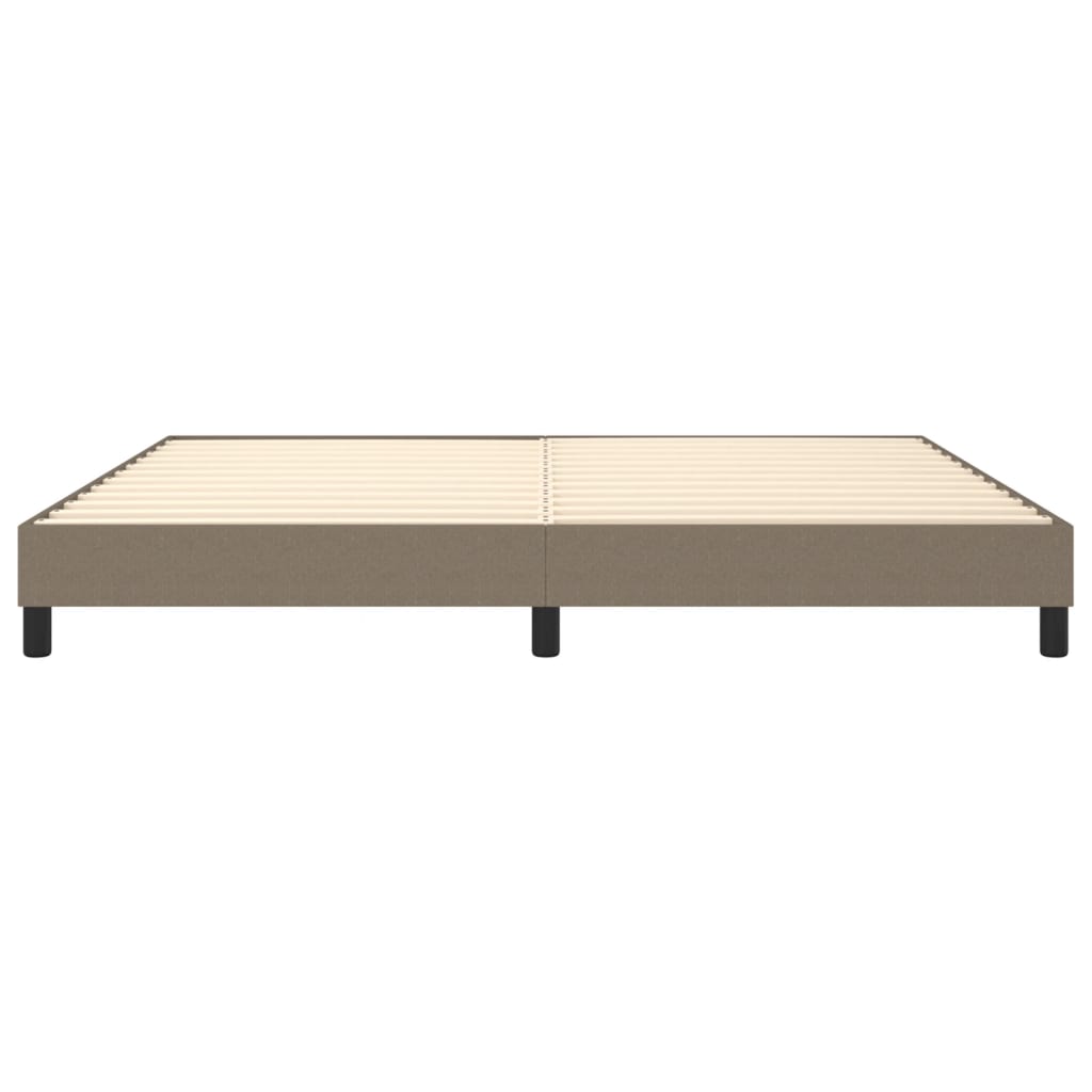 Cadre de lit sans matelas taupe 200x200 cm tissu