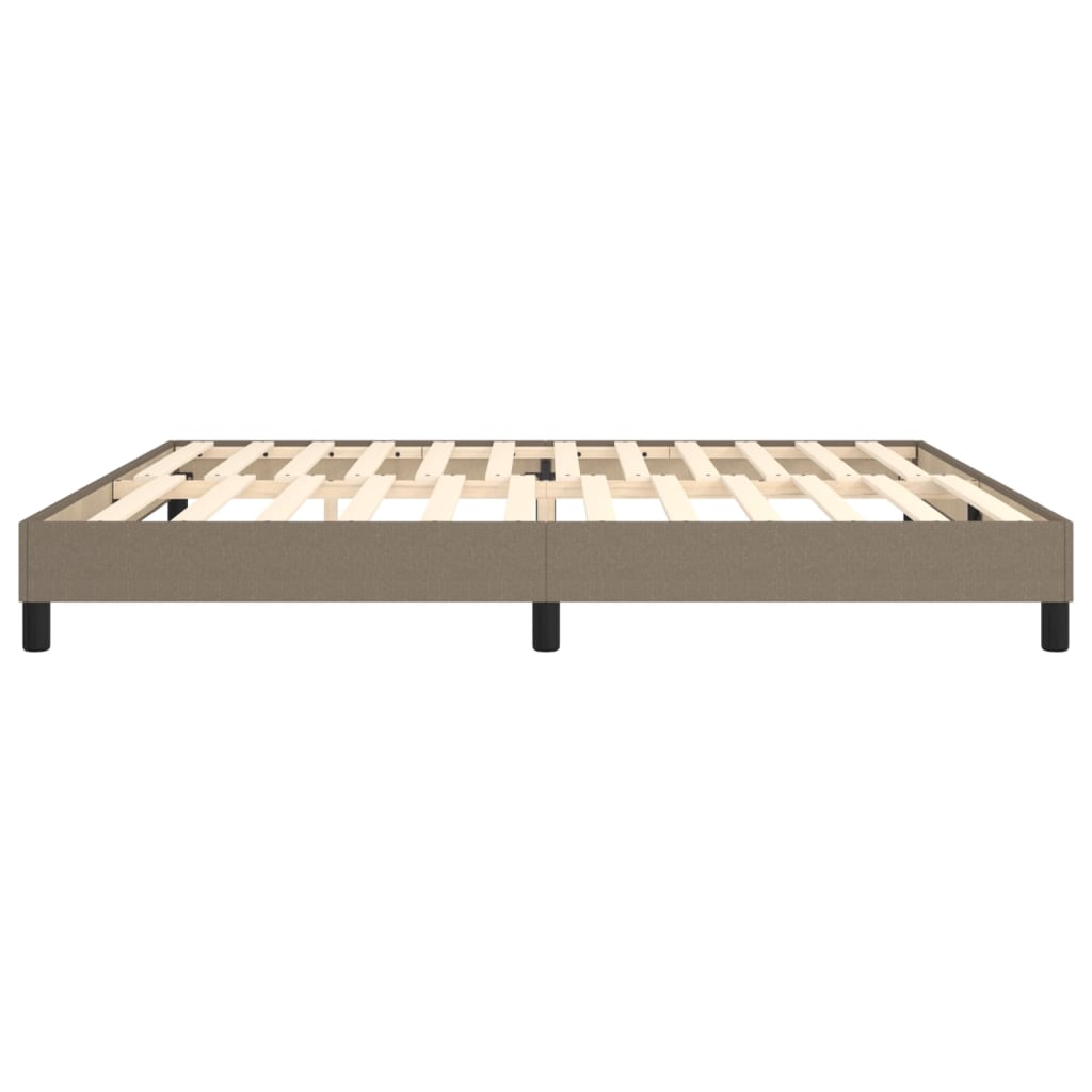 Cadre de lit sans matelas taupe 200x200 cm tissu