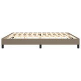 Cadre de lit sans matelas taupe 200x200 cm tissu