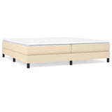 Cadre de lit sans matelas crème 200x200 cm tissu