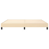 Cadre de lit sans matelas crème 200x200 cm tissu