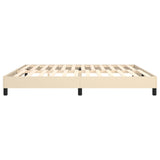 Cadre de lit sans matelas crème 200x200 cm tissu