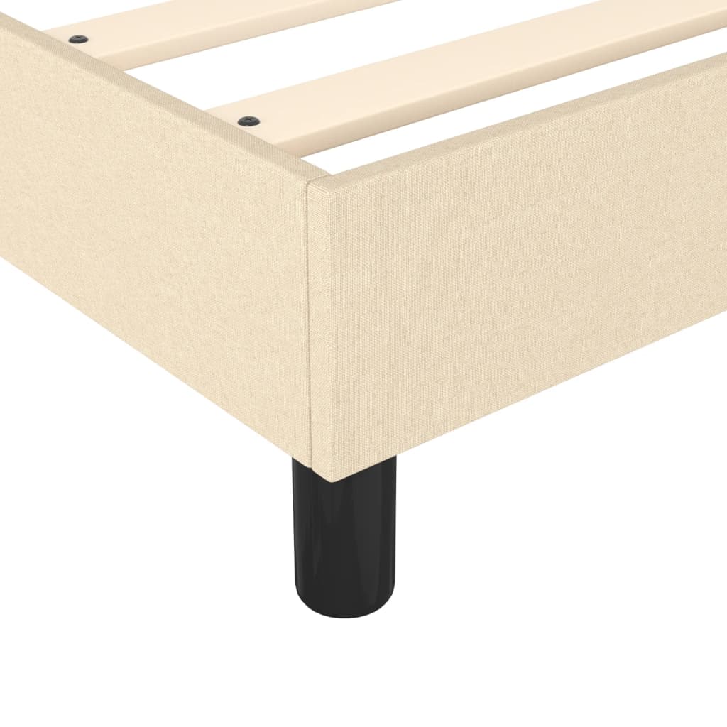 Cadre de lit sans matelas crème 200x200 cm tissu