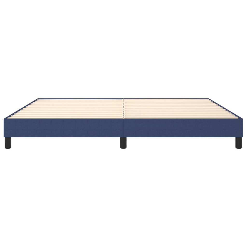 Cadre de lit sans matelas bleu 200x200 cm tissu